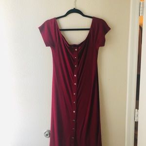 Burgundy forever21 dress